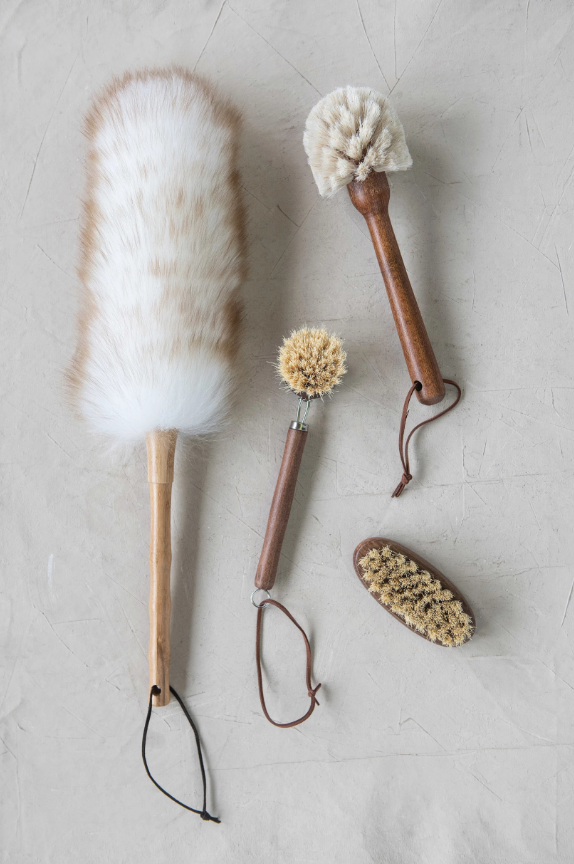 Bamboo and Wool Duster with Leather Tie