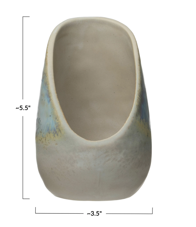 Stoneware Spoon Rest with Glaze