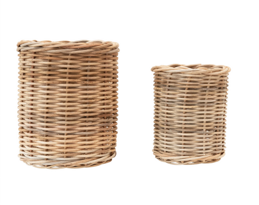 Hand-Woven Wicker Basket/Container