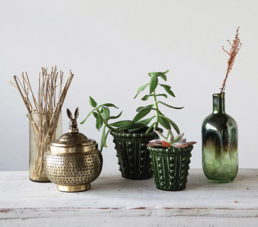 Stoneware Hobnail Planter