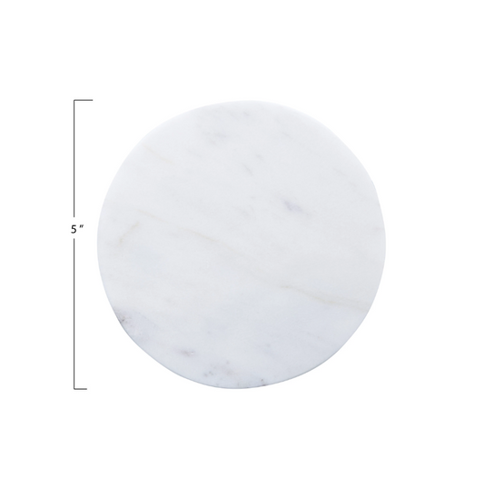 Marble Coasters with Holder, Set of 5