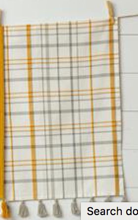 Gray and Mustard Yellow Tea Towel Set (3)