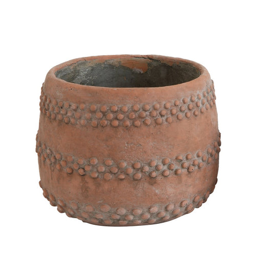 Cement Pot, Terra-cotta Color