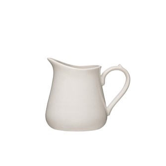 Vintage Reproduction Stoneware Pitcher, White