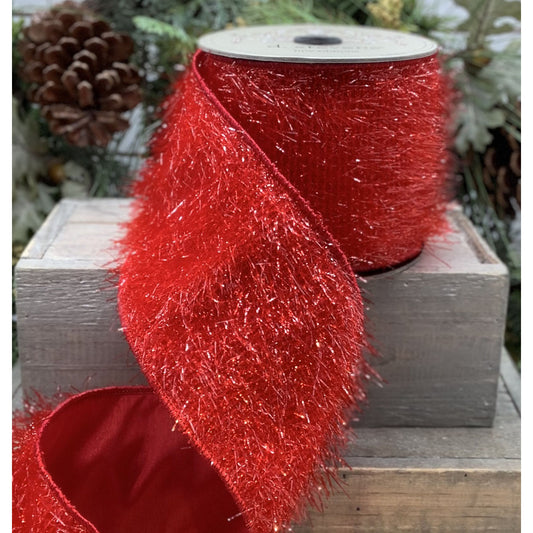 Tinsel Glam Ribbon-Red