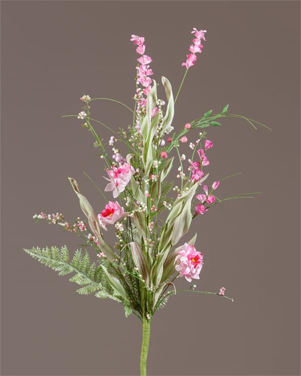 Pink Wildflowers & Ferns
