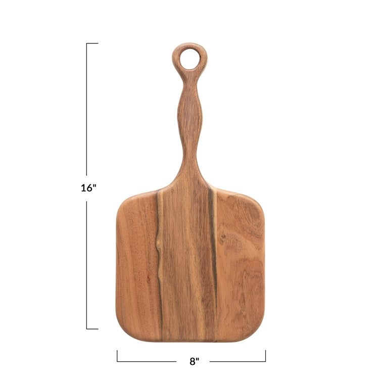 Acacia Wood Cheese/Cutting Board w/ Handle