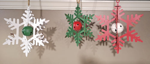 Bell in Snowflake Ornament