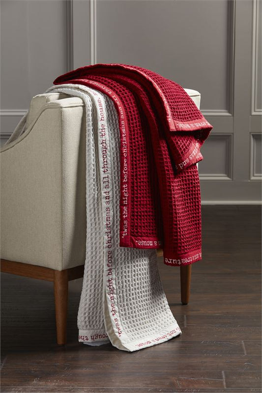 Poem Trim Waffle Throw