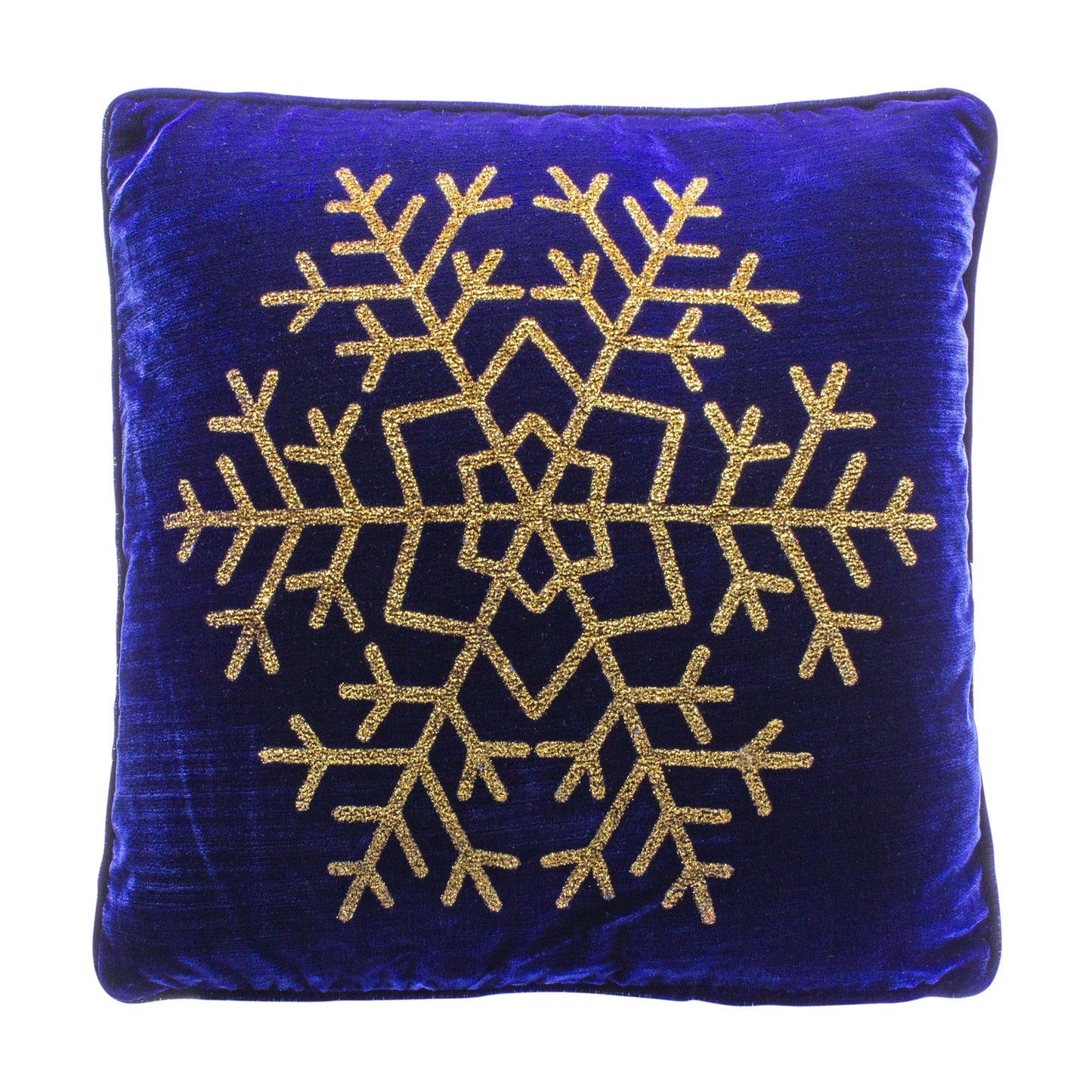 Blue Snowflake Pillow
