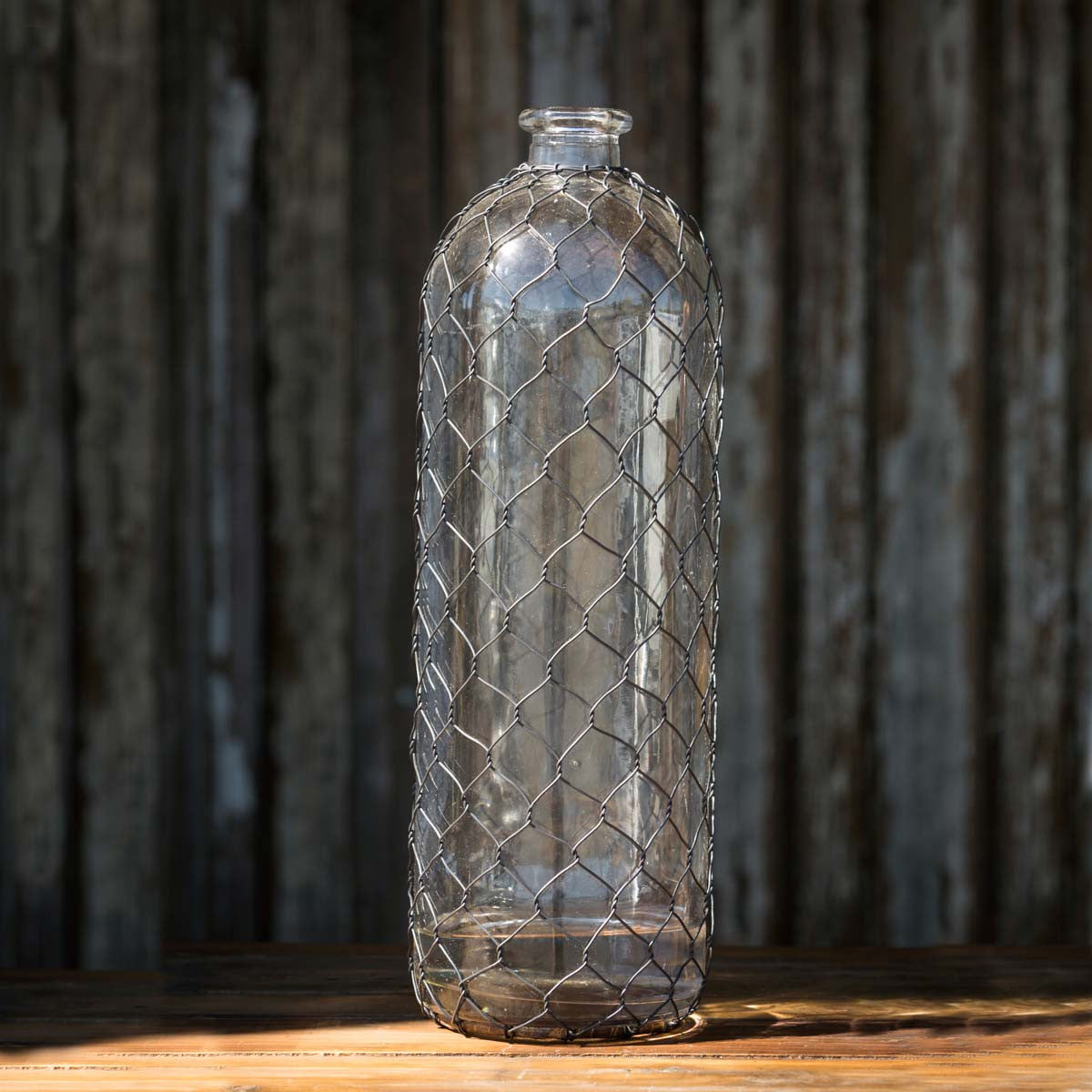 Bottle with Poultry Wire