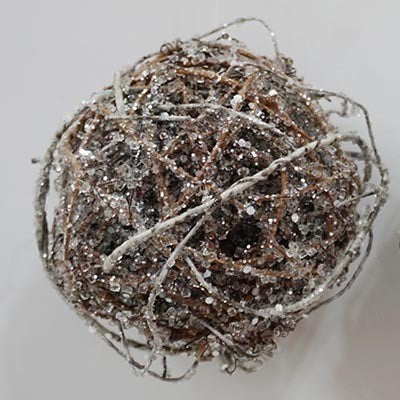 Brown Iced Twig Ball