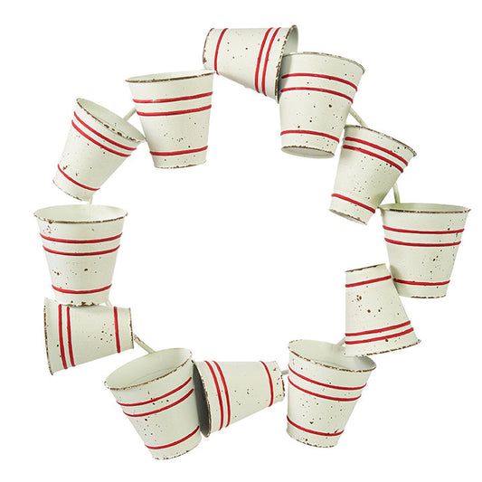 Distressed Bucket Wreath