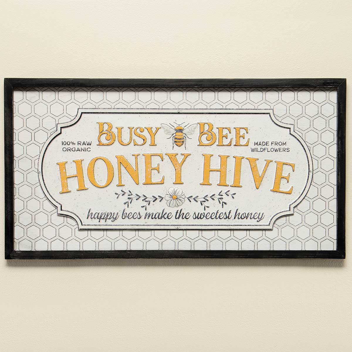 Busy Bee Honey Hive Wood Sign