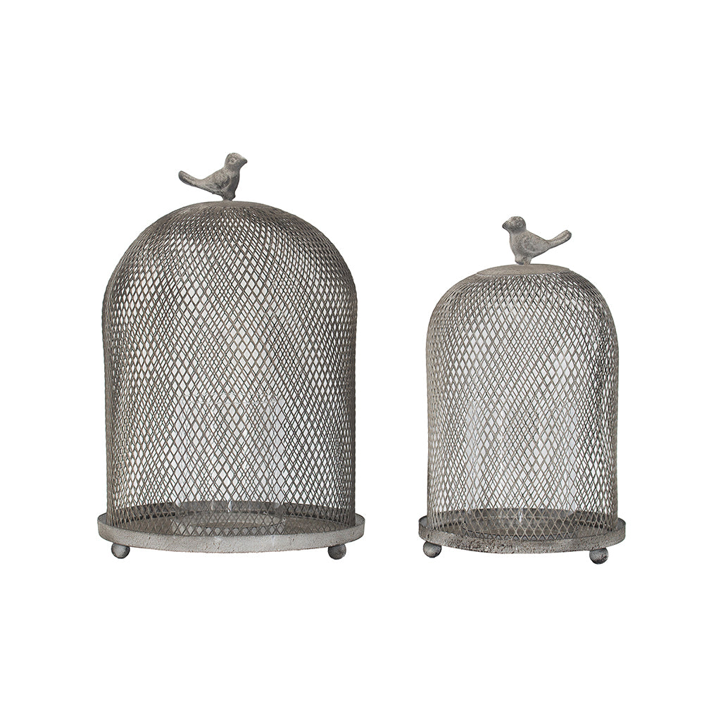 Domed Mesh Bird Candle Holders