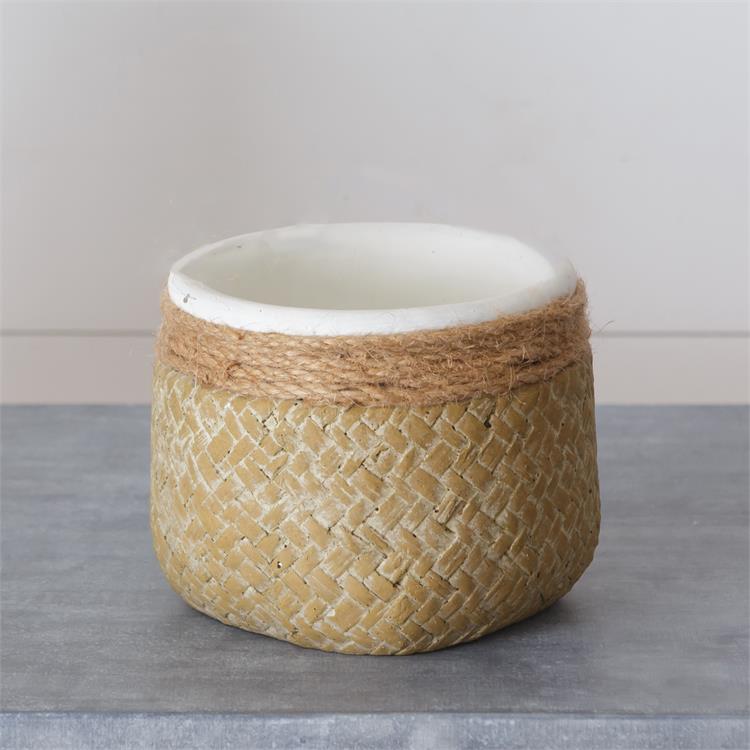 Cement Planter With Jute