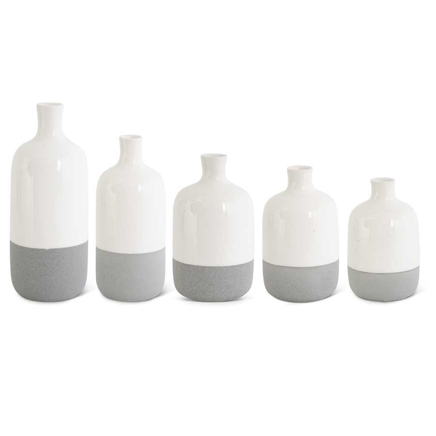 Ceramic Vase w/Gray Bottom