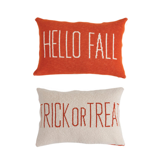 "Hello Fall/Trick Or Treat" Pillow