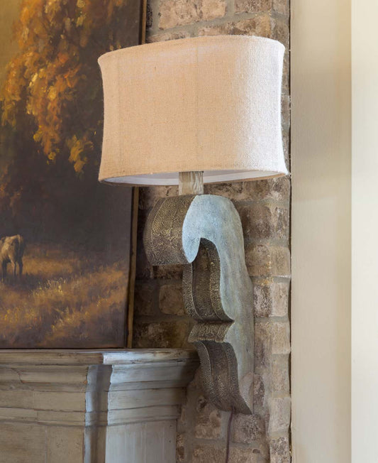 Antique Grey Corbel Lamp