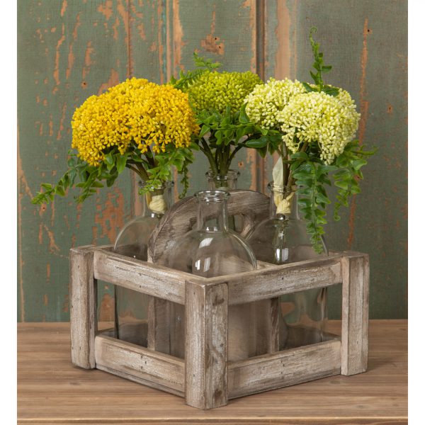 Wooden Crate with Bottles