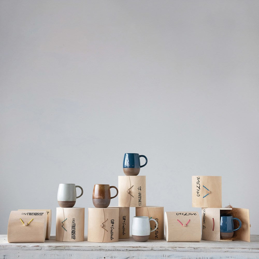 Stoneware Mug w/ Wood Gift Box