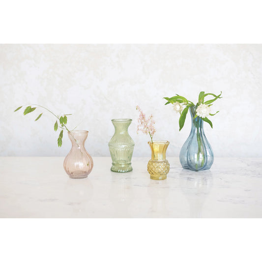 Debossed Glass Vase set