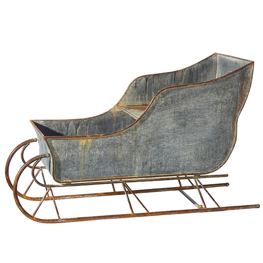 Distressed Galvanized Sleigh