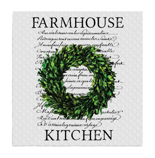Farmhouse Kitchen Wreath, SWEDISH DISH CLOTHS