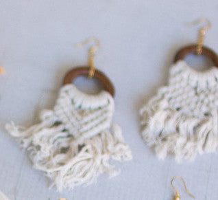 Woven Cotton Earrings