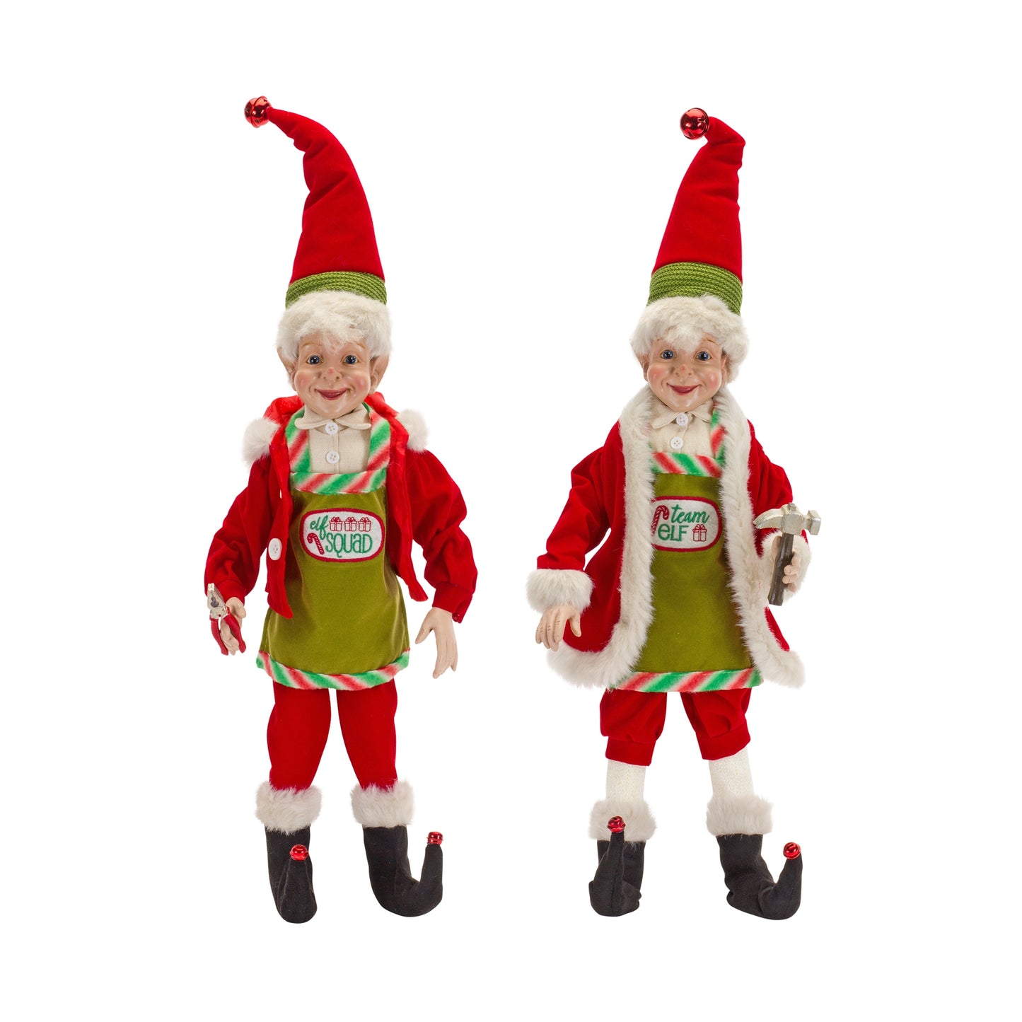 Red & Green Elf Figurine