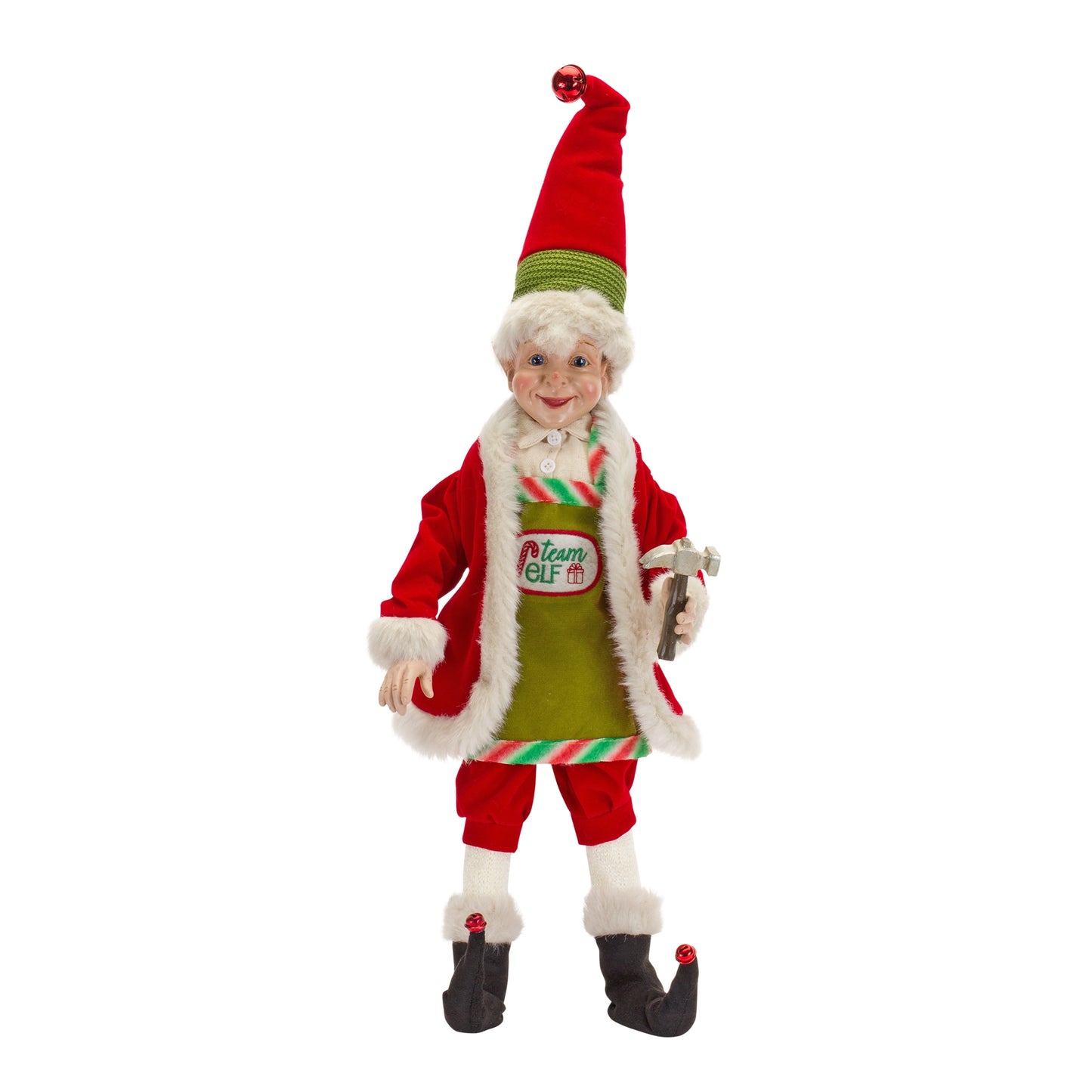 Red & Green Elf Figurine