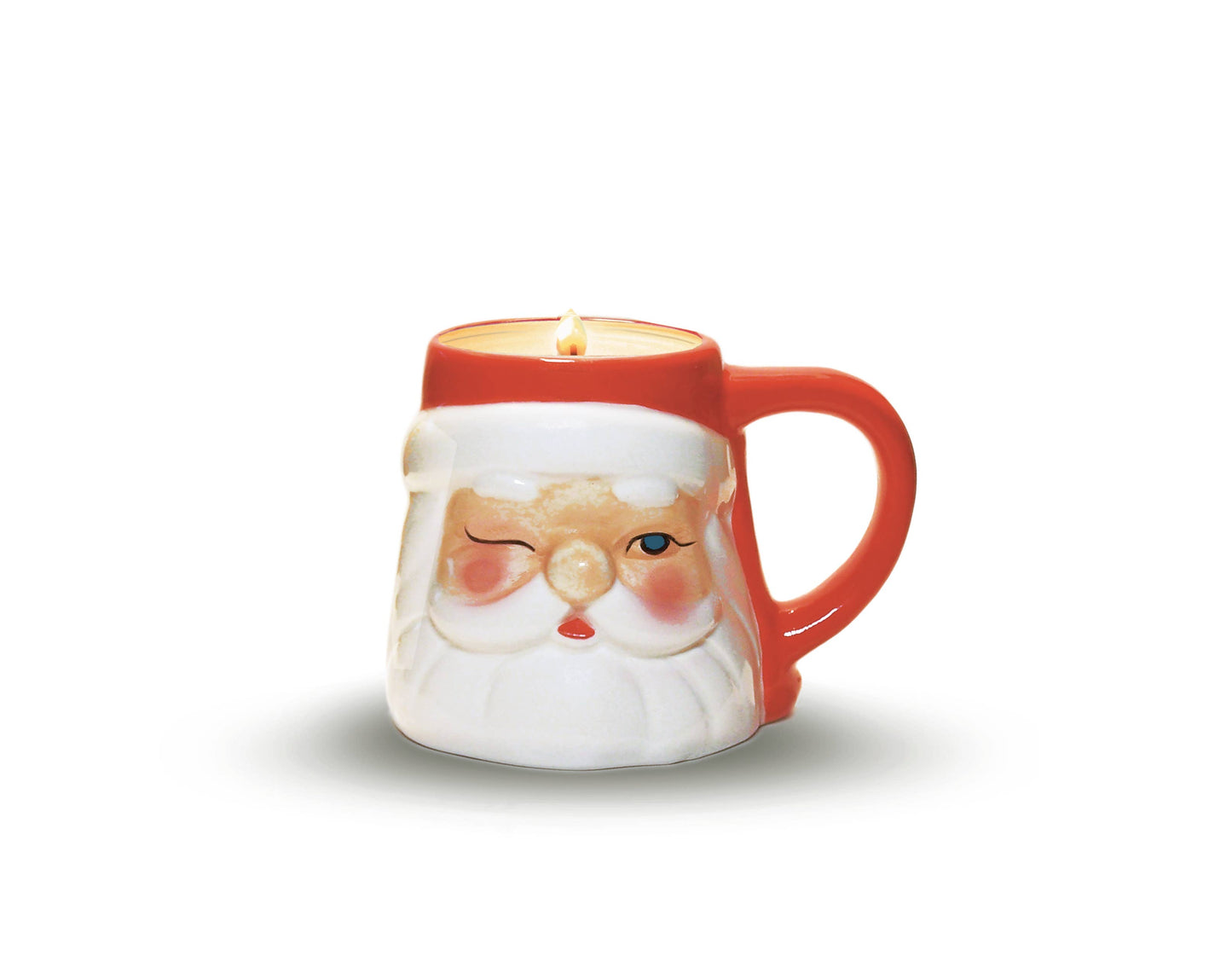 Winking Santa Mug Candle