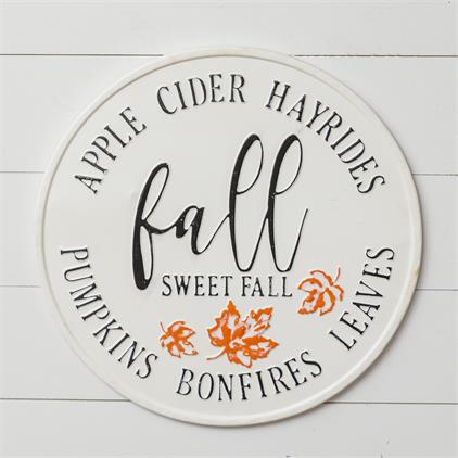 Round Fall Sweet Fall Sign