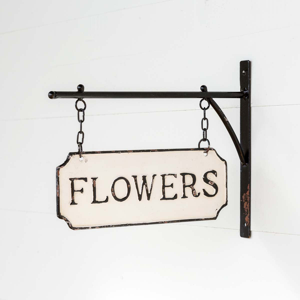 Metal Flower/Pantry Sign with Hanging Display Bar