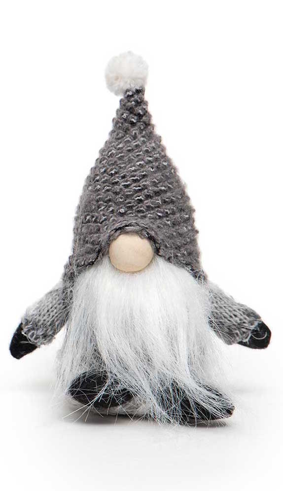 Mini Grey Gnome with Snowflake