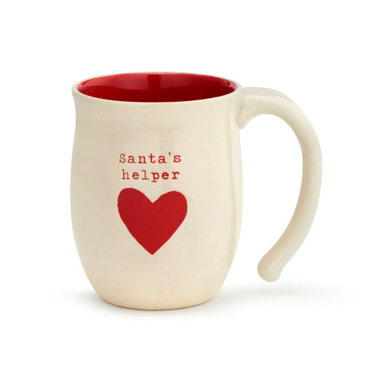 Santa's Helper Heart Mug