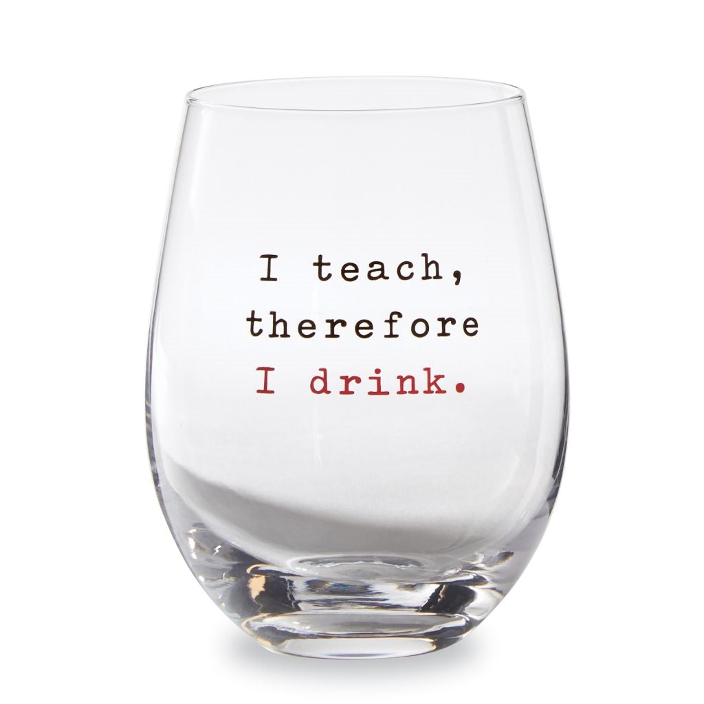 Teacher Stemless Wine Glasses