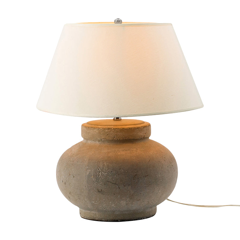 Grey Cement Table Lamp