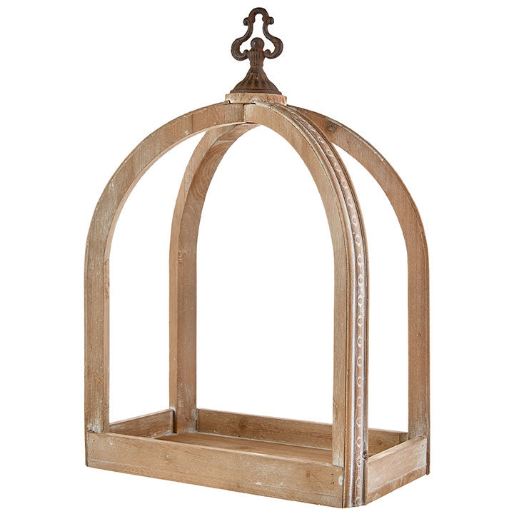 Iron and Wood Lantern