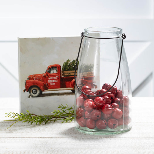 Glass Mason Jar Lantern Vase