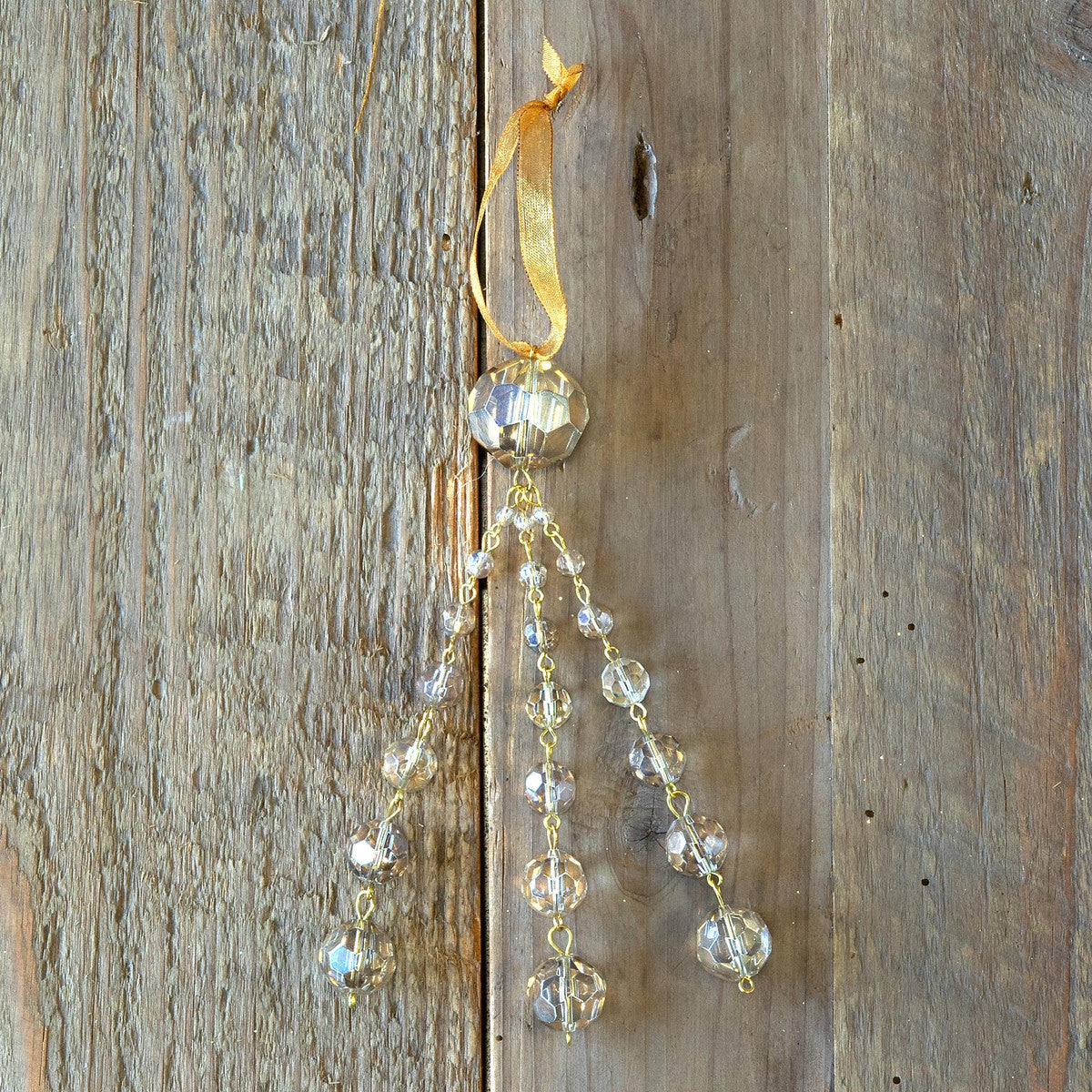 Faceted Crystal Tassel Ornament