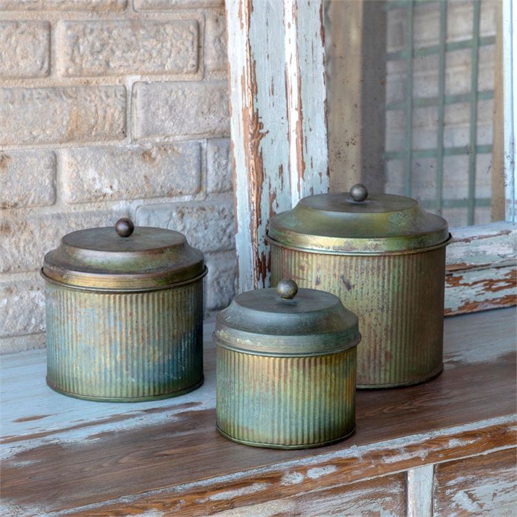 Patina Lidded Canister