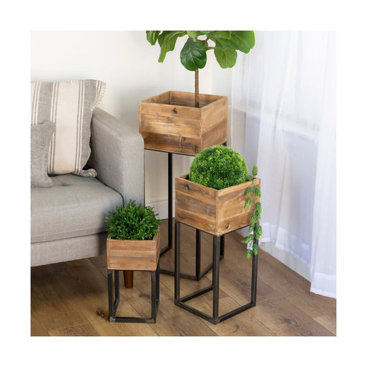 Square Wood Planter