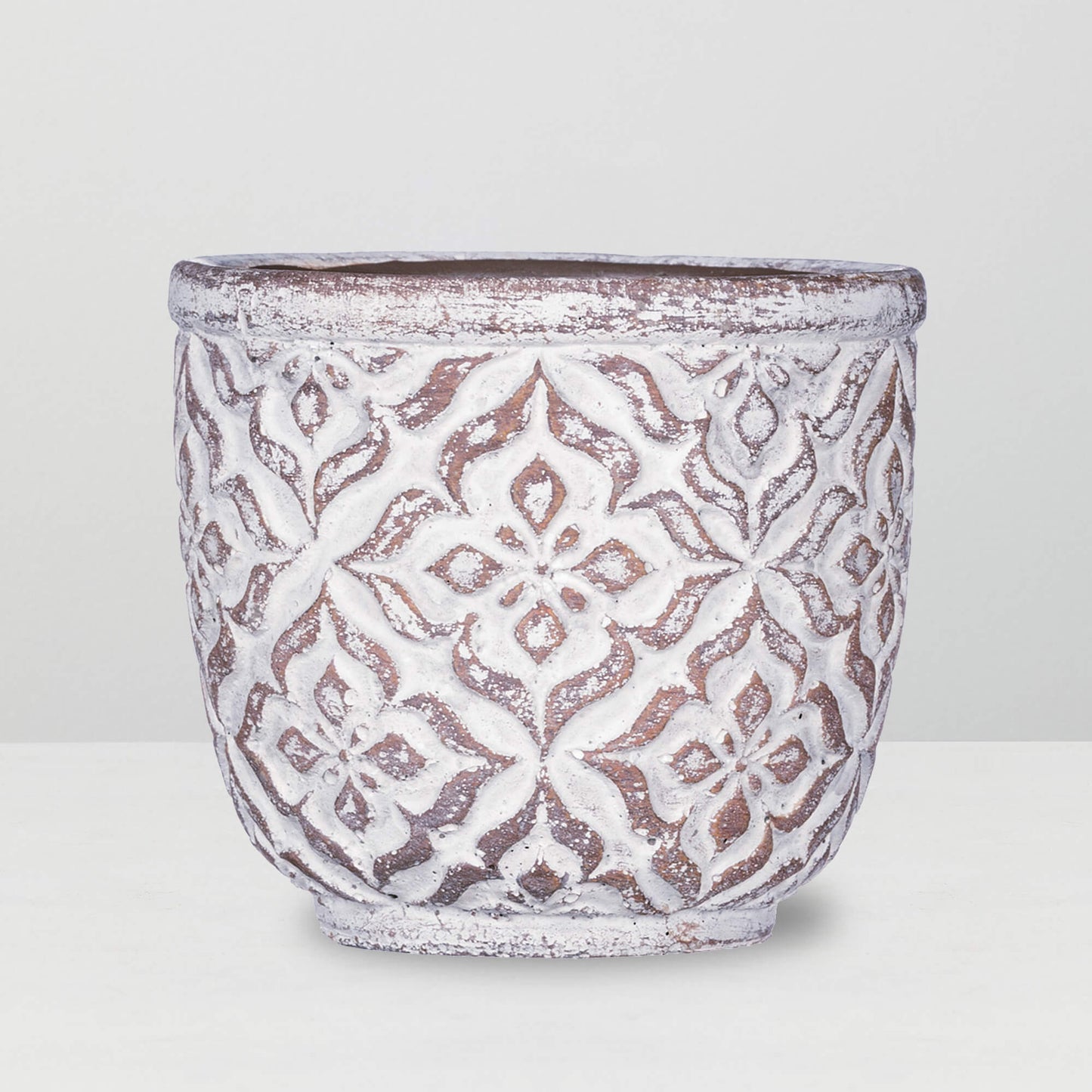 Patterned Round Pot