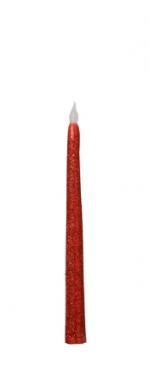 Red Glitter Taper Candle