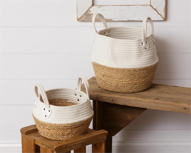 Rope and Straw Basket
