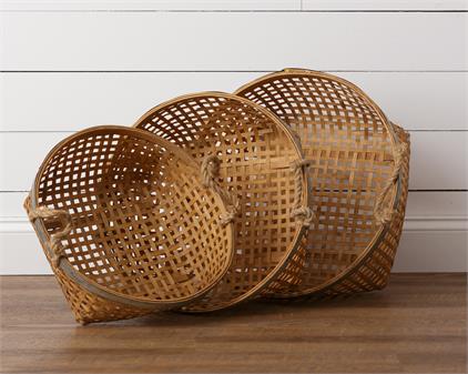 Basket with Metal Edge