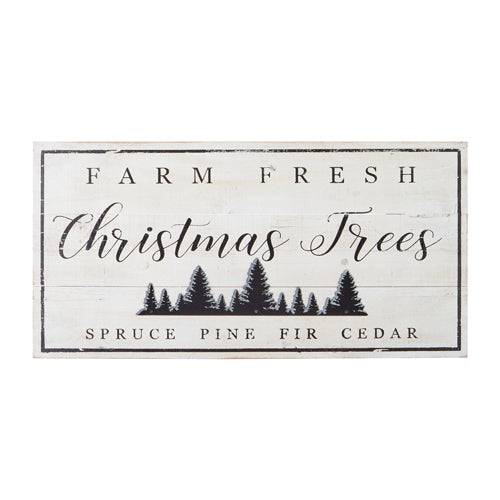 Farm Fresh Christmas Trees Wood Wall Art