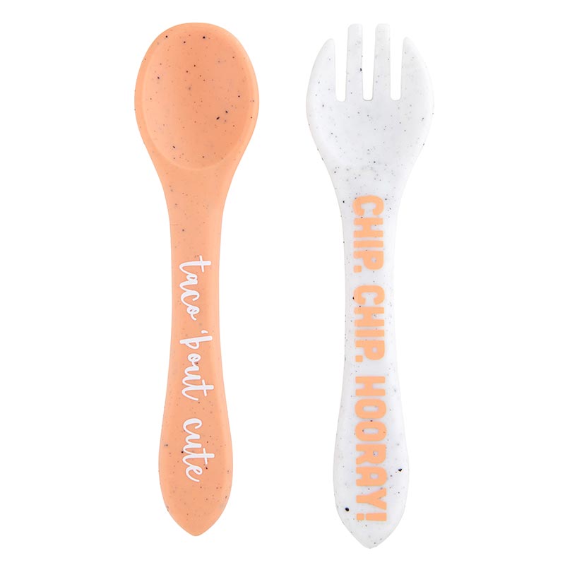 Taco Silicone Spoon and Fork Set