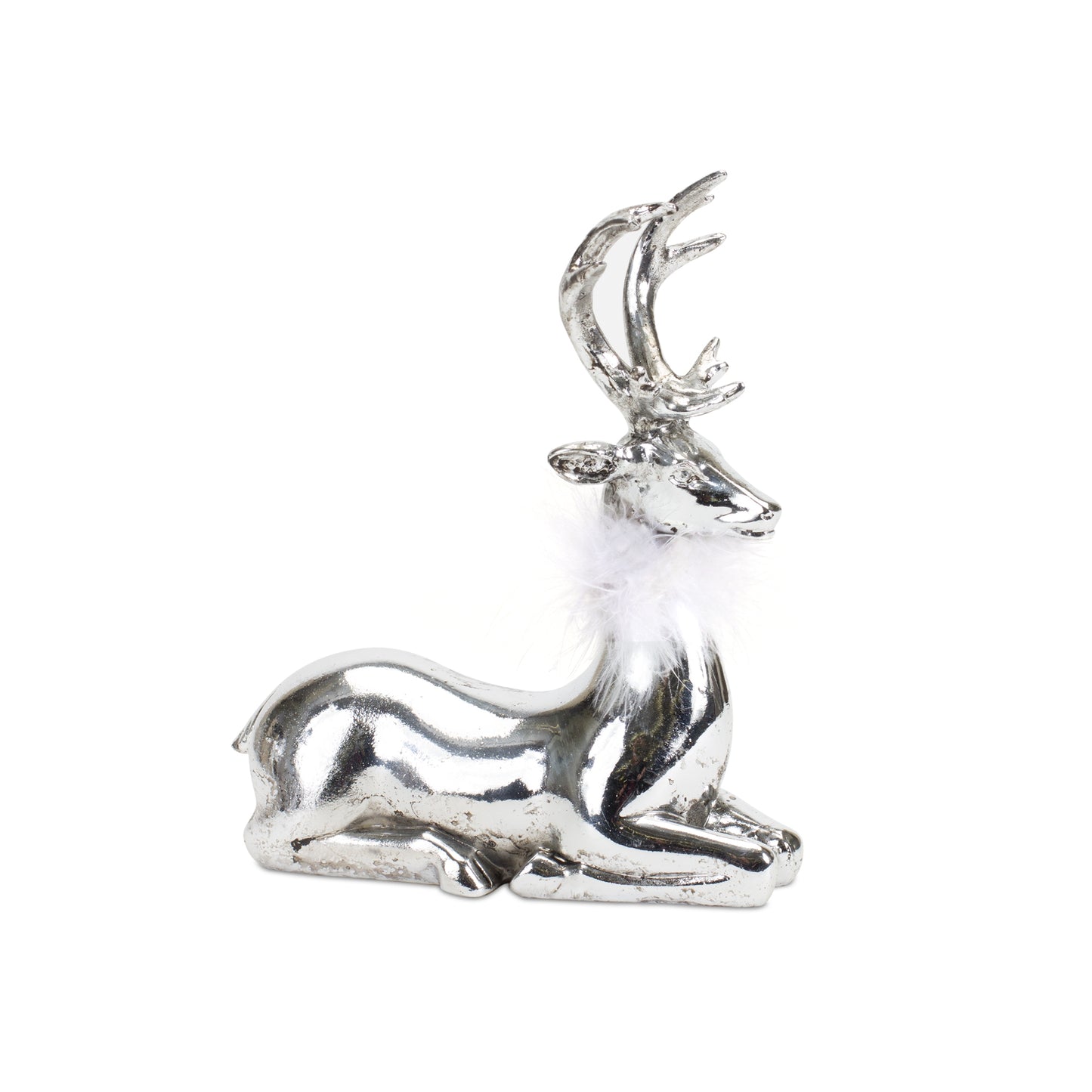 Silver Chrome Deer with Fur